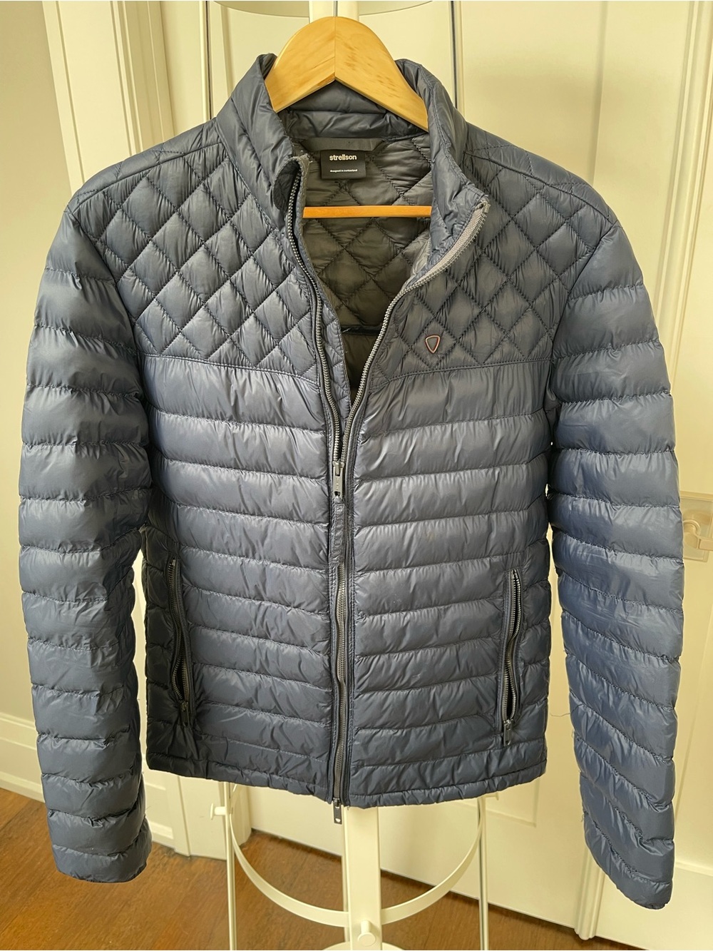 Strellson Quilted Lightweight Puffer Jacket - Blue Gray
